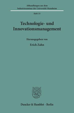 Technologie- und Innovationsmanagement. von Zahn,  Erich