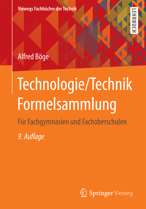 Technologie/Technik Formelsammlung von Böge,  Alfred