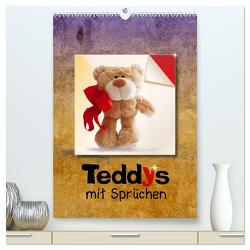 Teddys mit Sprüchen (hochwertiger Premium Wandkalender 2024 DIN A2 hoch), Kunstdruck in Hochglanz von Joy,  Iboneby