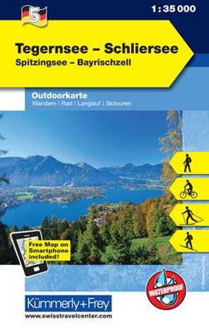 Tegernsee – Schliersee Nr. 05 Outdoorkarte Deutschland 1:35 000