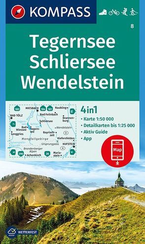 KOMPASS Wanderkarte Tegernsee, Schliersee, Wendelstein von KOMPASS-Karten GmbH