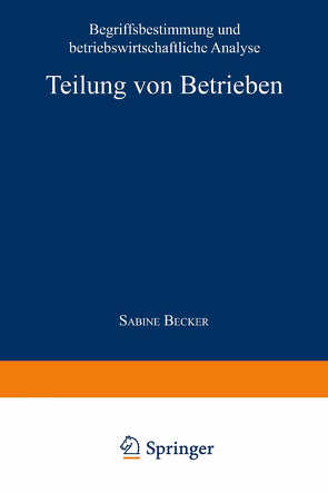 Teilung von Betrieben von Becker,  Sabine