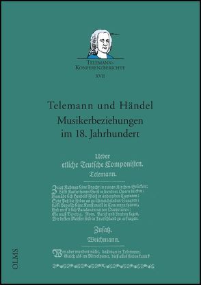 Telemann und Händel – Musikerbeziehungen im 18. Jahrhundert von Lange,  Carsten, Reipsch,  Brit