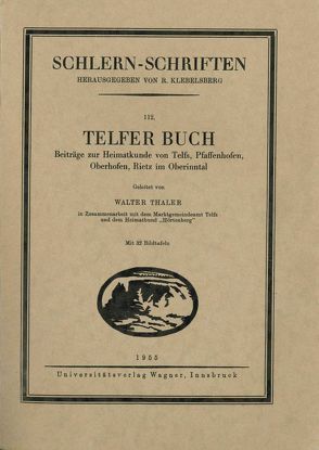 Telfer Buch von Thaler,  Walter