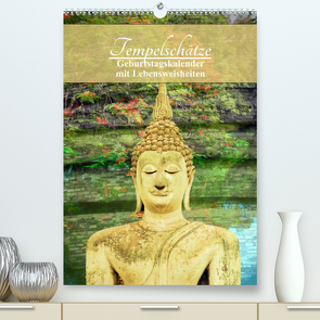 Tempelschätze (Premium, hochwertiger DIN A2 Wandkalender 2023, Kunstdruck in Hochglanz) von by Sylvia Seibl,  CrystalLights