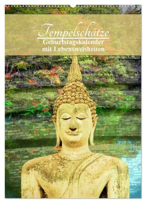 Tempelschätze (Wandkalender 2024 DIN A2 hoch), CALVENDO Monatskalender von by Sylvia Seibl,  CrystalLights