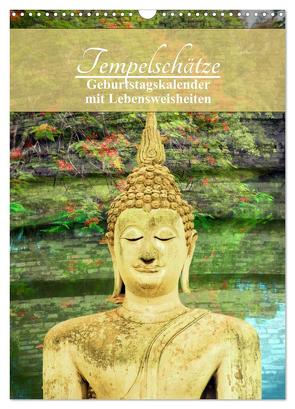 Tempelschätze (Wandkalender 2024 DIN A3 hoch), CALVENDO Monatskalender von by Sylvia Seibl,  CrystalLights
