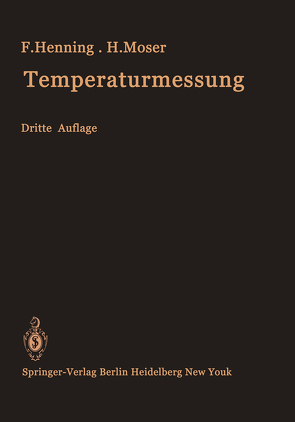 Temperaturmessung von Henning,  F., Moser,  H., Schley,  U., Thomas,  W., Tingwaldt,  C.
