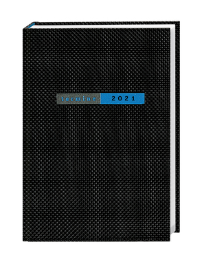 Terminer A5, Struktur schwarz Kalender 2021 von Heye