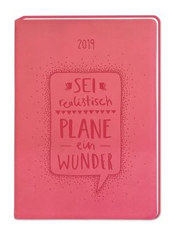 Terminplaner Lederlook A6 „Flamingo (Plane ein Wunder)“ 2019