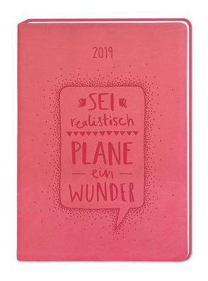 Terminplaner Lederlook A6 „Flamingo (Plane ein Wunder)“ 2019