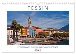 Tessin, Impressionen aus der Italienischen Schweiz (Wandkalender 2024 DIN A4 quer), CALVENDO Monatskalender von Kruse,  Joana