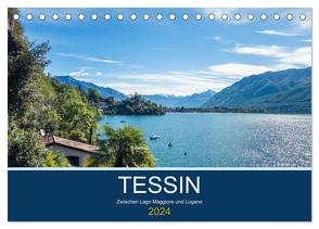 Tessin, zwischen Lago Maggiore und Lugano (Tischkalender 2024 DIN A5 quer), CALVENDO Monatskalender von custompix.de,  custompix.de