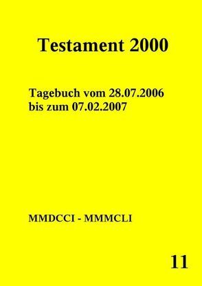 Testament 2000 – Band 11 von Norman,  Peter