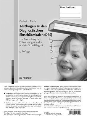 Testbogen zu den Diagnostischen Einschätzskalen (DES) zur Beurteilung des Entwicklungsstandes und der Schulfähigkeit von Barth,  Karlheinz