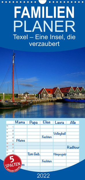 Familienplaner Texel – Eine Insel die verzaubert (Wandkalender 2022 , 21 cm x 45 cm, hoch) von Krone,  Elke