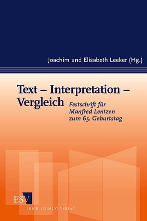 Text – Interpretation – Vergleich von Leeker,  Elisabeth, Leeker,  Joachim