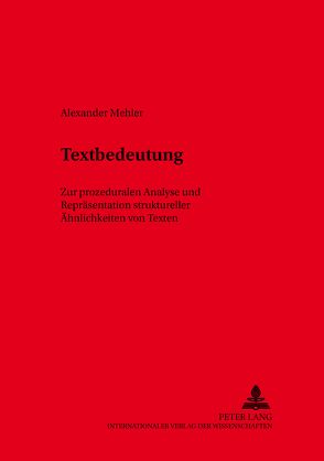 Textbedeutung von Mehler,  Alexander