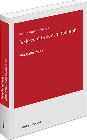 Texte zum Lebensmittelrecht von Horst,  Prof. Dr. Matthias