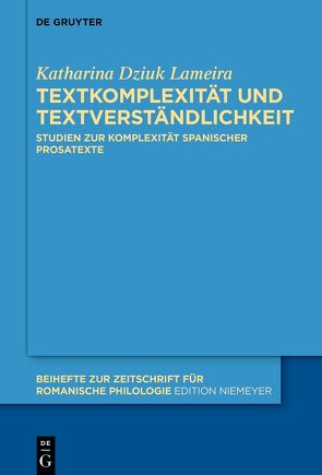 Textkomplexität und Textverständlichkeit von Dziuk Lameira,  Katharina