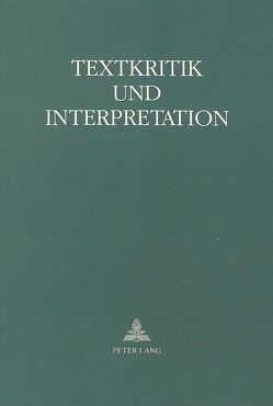 Textkritik und Interpretation von Reinitzer,  Heimo