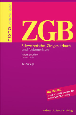 Texto ZGB von Büchler,  Andrea