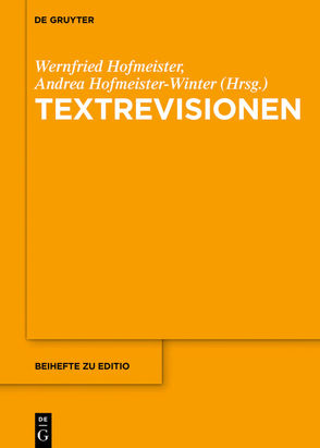 Textrevisionen von Hofmeister,  Wernfried, Hofmeister-Winter,  Andrea