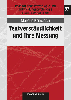 Textverständlichkeit und ihre Messung von Friedrich,  Marcus