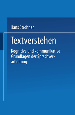 Textverstehen von Strohner,  Hans