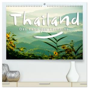 Thailand – Das Land des Lächelns. (hochwertiger Premium Wandkalender 2024 DIN A2 quer), Kunstdruck in Hochglanz von Monkey,  Happy