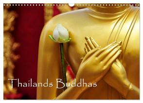 Thailands Buddhas (Wandkalender 2024 DIN A3 quer), CALVENDO Monatskalender von by Sylvia Seibl,  CrystalLights
