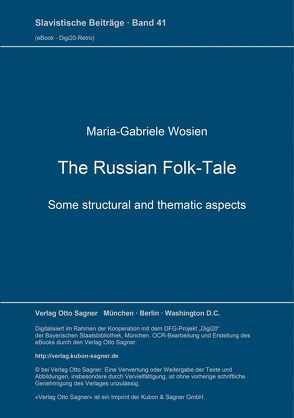 The Russian Folk-Tale von Wosien,  Maria-Gabriele