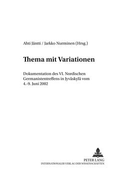 Thema mit Variationen von Jäntti,  Ahti, Nurminen,  Jarkko