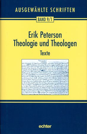 Theologie und Theologen von Nichtweiss,  Barbara, Peterson,  Erik