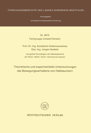 Theoretische und experimentelle Untersuchungen des Bewegungsverhaltens von Halbtauchern von Kokkinowrachos,  Konstantin