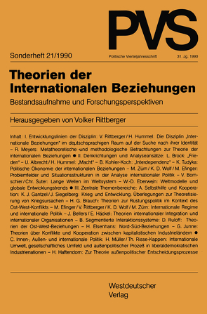 Theorien der Internationalen Beziehungen von Rittberger,  Volker