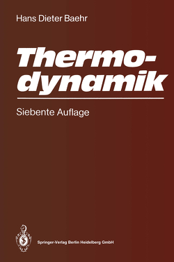 Thermodynamik von Baehr,  Hans D.