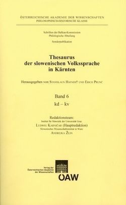 Thesaurus der slowenischen Volkssprache in Kärnten von Hafner,  Stanislaus, Prunč,  Erich