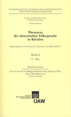 Thesaurus der slowenischen Volkssprache in Kärnten / Thesaurus der slowenischen Volkssprache in Kärnten Band 5 von Hafner,  Stanislaus, Prunč,  Erich