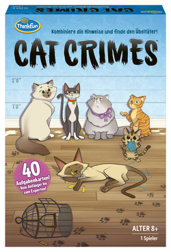 ThinkFun – 76366 – Cat Crimes – Das flauschige und freche Kombinations- und Deduktionsspiel mit Katzen. Finde den Übeltäter!
