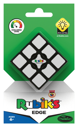 ThinkFun – 76396 – Rubik’s Edge, 1x3x3 nur eine Ebene des original Rubik’s Cubes, der einfache Einstieg in die Welt der Zauberwürfel.