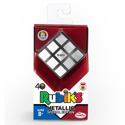 ThinkFun – 76430 – Rubiks Cube Metallic – Der Klassiker, der original Rubik’s Zauberwürfel mit Metallic-Effekt. Das Sammlerobjekt für jeden Rubiks-Fan ab 8 Jahren.