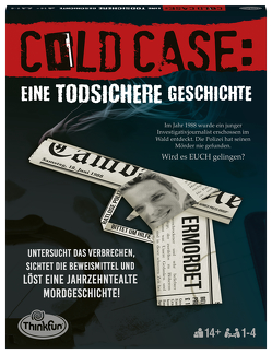 ThinkFun – 76464 – Cold Case: Eine todsichere Geschichte. Der Krimi im eigenen Heim. Wer findet den Mörder? Ein Rätsel-Spiel für Einen oder in der Gruppe ab 14 Jahren