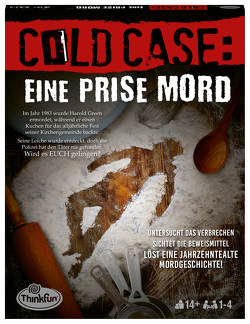 ThinkFun – 76465 – Cold Case: Eine Prise Mord. Der zweite Cold Case Krimi im eigenen Heim. Wer findet den Mörder? Ein Rätsel-Spiel für Einen oder in der Gruppe ab 14 Jahren