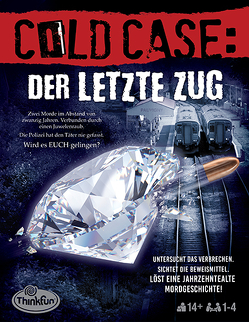 ThinkFun – Cold Case: Der letzte Zug. Der Krimi im eigenen Heim. Was ist passiert? Ein Rätsel-Spiel für Einen oder in der Gruppe ab 14 Jahren