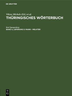 Thüringisches Wörterbuch / Mann – Melkter von Spangenberg,  Karl