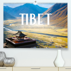 Tibet – Am Fuße des Mount Everest. (Premium, hochwertiger DIN A2 Wandkalender 2022, Kunstdruck in Hochglanz) von SF
