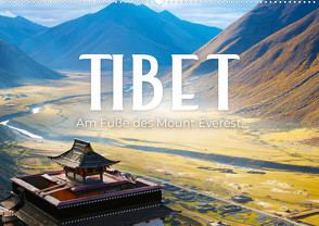 Tibet – Am Fuße des Mount Everest. (Wandkalender 2024 DIN A2 quer), CALVENDO Monatskalender von Monkey,  Happy