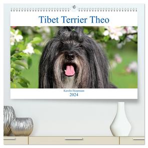Tibet Terrier Theo (hochwertiger Premium Wandkalender 2024 DIN A2 quer), Kunstdruck in Hochglanz von Heepmann,  Karolin