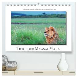 Tiere der Maasai Mara (hochwertiger Premium Wandkalender 2024 DIN A2 quer), Kunstdruck in Hochglanz von Tewes,  Rainer